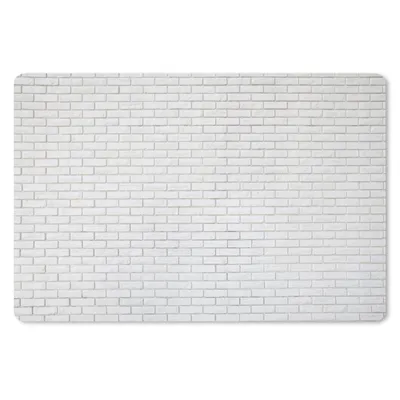 Produktbild von MuchoWow® Mauspad Mousepad Weiß - Wand - Ziegel 27x18 cm - Mousepads - Maus Mat - Pad - Mausunterlage - Büroartikel - Desk Matten