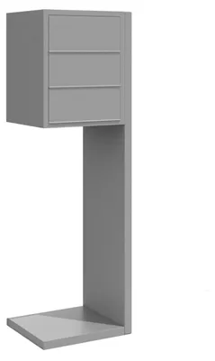 Produktbild von Briefkastenanlage Hermes for Three in Grau Metallic
