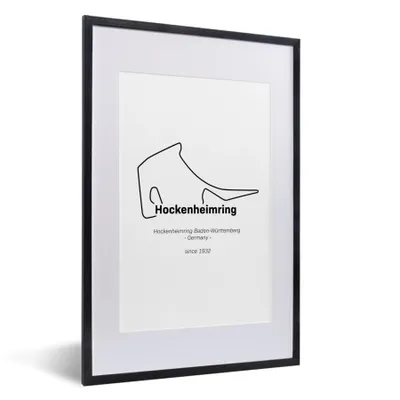 Produktbild von MuchoWow® Gerahmtes Poster Formel 1 - Deutschland - Rennstrecke 40x60 cm - Poster mit Schwarzem Bilderrahmen Wandposter Rahmen Foto Bilder - Poster in Rahmen
