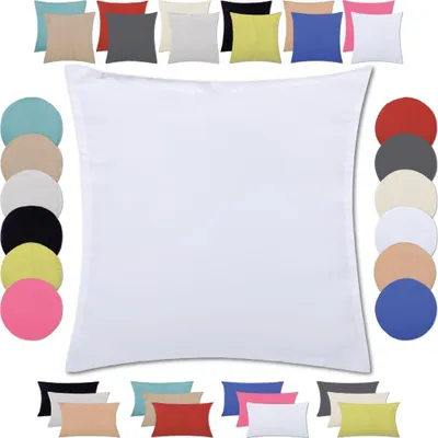 Produktbild von Kissenhülle (Serie Ellen) 30x30cm Zierkissenhülle Dekokissenhülle Dekokissen, Farbe: Weiß