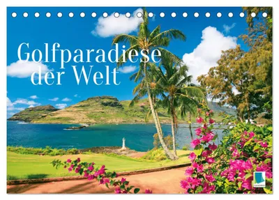 Produktbild von Golfparadiese der Welt (Tischkalender 2027 DIN A5 quer), CALVENDO Monatskalender