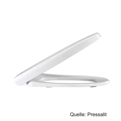 Produktbild von Pressalit 776000-DA9999, Runde, Weicher Toilettensitz, Weiß, Duroplast, 352 mm, 431 mm