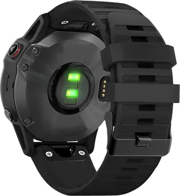 Produktbild von Quick Fit Silikon Armband Für Garmin Fenix 7X/7X Pro/6X Pro/5X Plus/fenix3/quaitx3/Enduro2 Sport Tracke Armband Schwarz