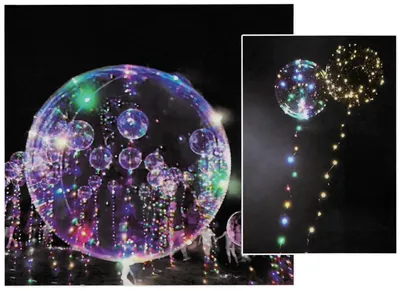 Produktbild von 12x LED Heliumballon Luftballon Lichterkette bunt Partydeko Hochzeit Strandparty