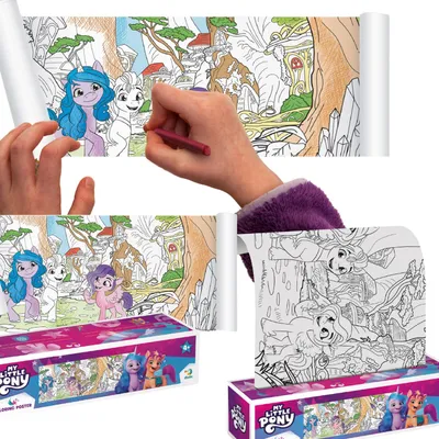 Zdjęcie produktu dla Kolorowanka W Rolce Kucyki Konie My Little Pony Zestaw Do Malowania