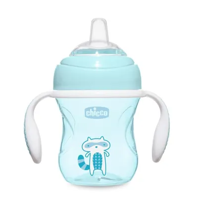 Zdjęcie produktu dla Chicco Transition Cup Pierwszy kubek treningowy z miękkim ustnikiem 4m+ Boy, 200ml