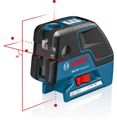 Obrázok produktu pre Bosch 0 601 066 B00, 4°, 635 nm (< 1 mw), Bodový, Čierna, Modrá, 1/4,5/8", 1,5 V