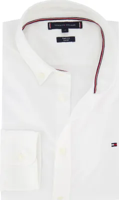 Produktbild von Tommy Hilfiger Hemd weiß einfarbig Baumwolle Slim Fit