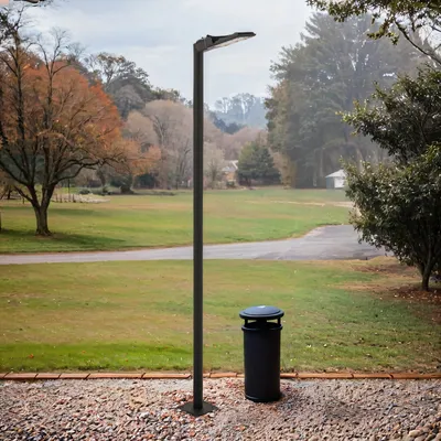 Produktbild von LED Außenleuchte Metall Aluminium IP65 285 cm Schwarz 3000 K warmweißes Licht 3600 lm Modern Wegeleuchte