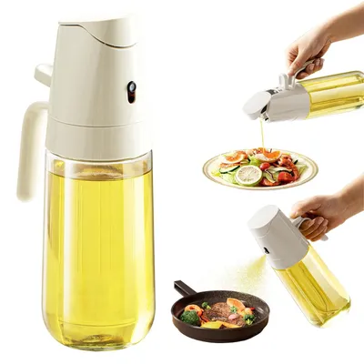 Produktbild von 2-in-1 Ölspender und Sprühflasche - 500 ml Glas-Ölsprühflasche