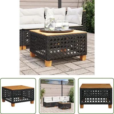 Imagen del producto de Mesa de jardín The Living Store, color , 55x55x36 cm, fabricada con ratán sintético y madera de acacia
