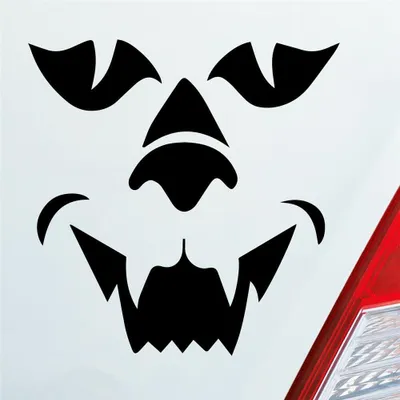 Produktbild von Auto Aufkleber Löwe Monster Dämon Lion CAR KFZ PKW Roller Motorrad 10x10 cm Schwarz Matt Sticker Heckscheibenaufkleber