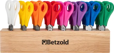 Produktbild von Betzold Scherenständer aus Holz, inkl. 32 Scheren
