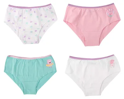 Produktbild von Peppa Wutz Panty für Mädchen Slip Unterhose Unterwäsche Mehrfarbig Bunt (4er Pack) 110-116