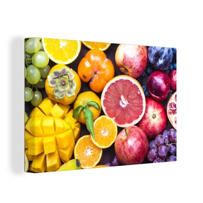 Obrázek produktu pro OneMillionCanvasses® Malba na plátně Nástěnná malba na plátně - Ovoce - Duha - Barvy - 150x100cm