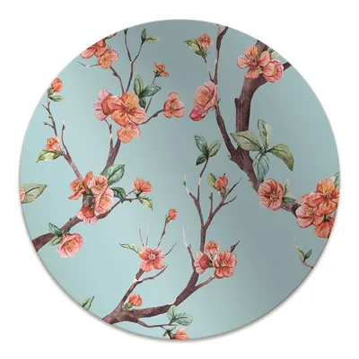 Produktbild von Rundmatte - Stuhlunterlage Bürostuhlunterlage - Rund Ø 100 cm - Bodenmatte - Fußmatte - Blühender Baum