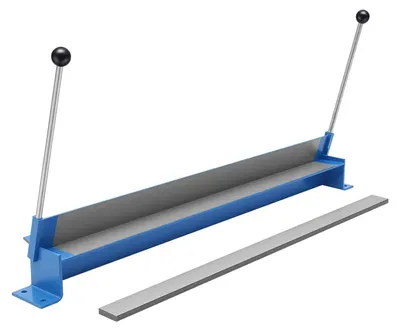 Obrázek produktu pro Manuální ohýbačka plechu – ohybací lis, šířka 91 cm – nastavitelný úhel 0–90° – ocel #45 – odolná proti korozi – dlouhá páka – pro použití v dílně – modrá barva