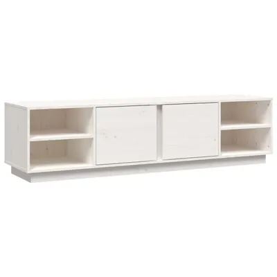 Produktbild von TV-Schrank Weiß 156x40x40 cm Massivholz Kiefer