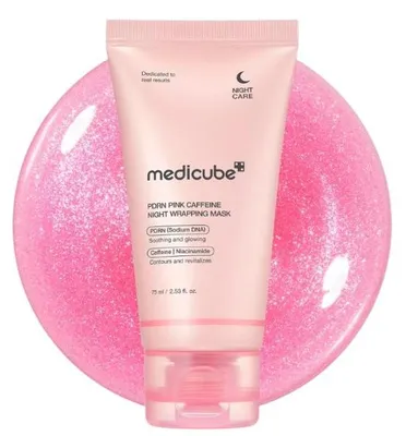 Produktbild von Medicube - PDRN Pink Caffeine Night Wrapping Mask, 75 ml - intensive Nachtmaske