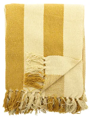 Produktbild von BLOOMINGVILLE | Frello Decke, Gelb, Mischfasern | L160xW130 cm | 82063495