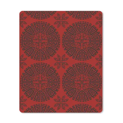 Obrázok produktu pre Podložka pod myš - Čínština - vzory - červená - 19x23cm - Rohožka pod myš