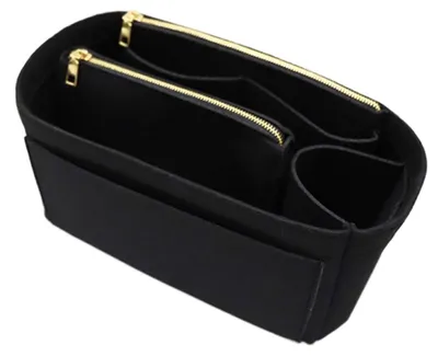 Zdjęcie produktu dla Omgoods - Organizer do torebki z filcu, z zamkiem i 7 przegródkami