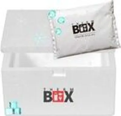 Produktbild von THERM-BOX Styroporbox 1W mit 1x Kühlakku für Kühlbox 1,6L Innen: 19x10x8cm Transportbox Thermobehälter Wiederverwendbar