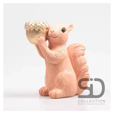 Produktbild von Theelichthouder Eekhoorn 20,5cm beige