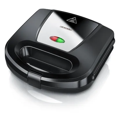 Immagine prodotto di Ferro per waffel Arendo, doppio, 750 watt, per 2 waffel belgi di 9,8 x 9,3 x 1,6 cm, rivestimento antiaderente, facile da pulire, manico isolato