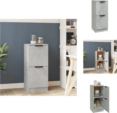 Immagine prodotto di vidaXL Credenza grigio cemento 30x30x70 cm in legno - Credenze