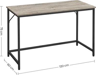 Produktbild von VASAGLE Schreibtisch Computertisch 120x60x75cm schmaler Bürotisch greige