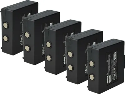 Produktbild von vhbw 5x Akku kompatibel mit Potain P-63418-95 Industrie-Funkfernsteuerung Fernbedienung (2200 mAh, 3,6 V, NiMH) - Schwarz