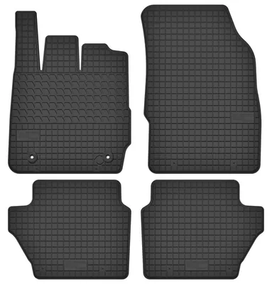 Produktbild von Gummi-Fußmatten für Ford Fiesta MK7 FL 2011-2017 (Schrägheck) – 4-tlg, Schwarz, passgenau – Wielganizator SolidTread