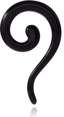 Immagine prodotto di Espansore a spirale per l'allungamento dell'orecchio in acrilico UV nero - 1818.WH.2mm