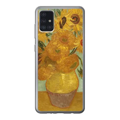 Produktbild von MuchoWow® Handyhülle Schutzhülle Hülle für Samsung Galaxy A52 5G Sonnenblumen - Vincent van Gogh Silikon Softcase Handy Hülle - Umschlag