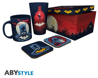 Immagine prodotto di Set regalo DC Comics – Batman (bicchiere, tazza, 2 sottobicchieri)