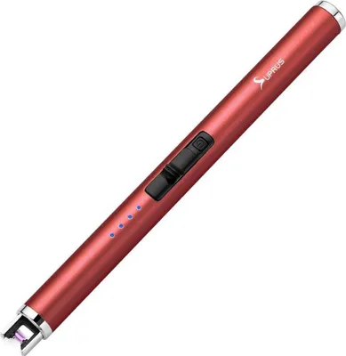 Produktbild von SUPRUS Lichtbogen Feuerzeug USB aufladbar Tragbar Winddicht Rot