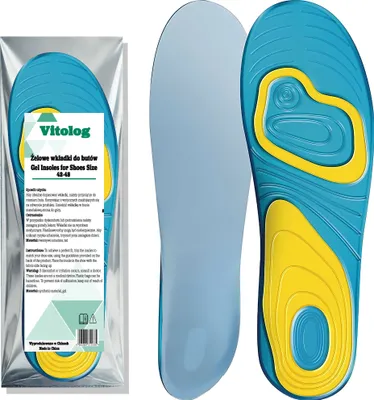 Obrázok produktu pre Ortopedické gélové vložky do topánok proti poteniu na pätovú ostrohu 42-48
