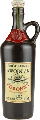 Produktbild von Koronny-Dwójniak-Honig (Halber) 0,75L im Steinzeuggefäß | Met Honigwein Metwein Honigmet | 750 ml | 16% Alkohol | Polnische Produktion | Geschenkidee | 18+