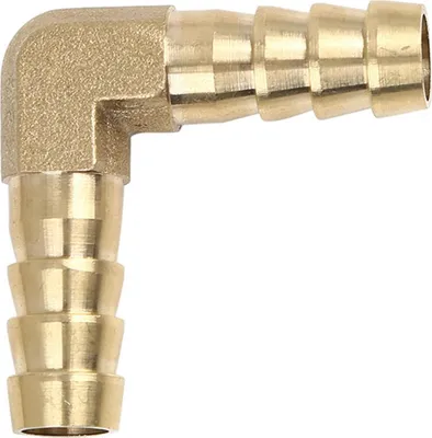 Image de Raccord Laiton 10mm Coudé 90 Degrés Raccord Cannelé Tuyau Connecteur Filetage Mâle Air Eau Huile