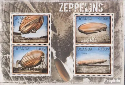 Produktbild von Briefmarken Uganda 2012 Mi 2916-2919 Kleinbogen (kompl.Ausg.) postfrisch Luftschiffe