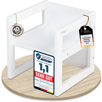 Image de Babybay, siège enfant Littlefoot, 3-en-1 (siège/table), laqué blanc