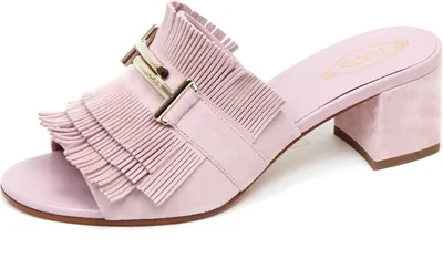 Produktbild von F0442 sandalo donna hellrosa TOD'S scarpe Wildlederschuh Sandale Frau