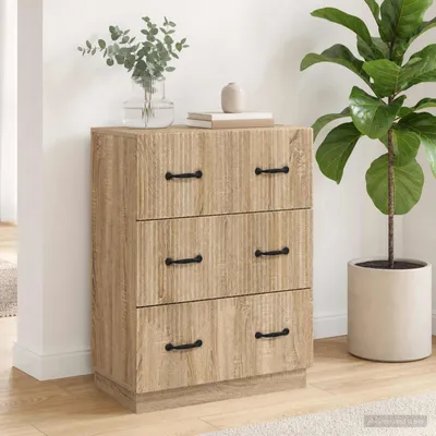 Produktbild von vidaXL Schubladenschrank Sonoma-Eiche 66 x 34,5 x 87 cm Holzwerkstoff