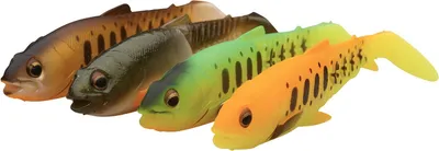 Obrázek produktu pro Savage Gear Craft Cannibal Paddletail Dark Water Mix Dirty Roach-Olive Hot Orange-Firetiger-Golden Ambulance 8,5 cm 7 g Gumová nástraha