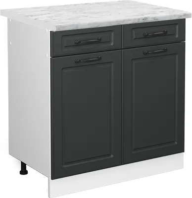 Produktbild von Küchenunterschrank Vicco R-Line Anthrazit Landhaus 80 cm , AP Marmor, Model 46467