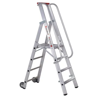 Produktbild von Euroline Premium 32677 Stufenstehleiter mit großer Standplattform 4 Stufen