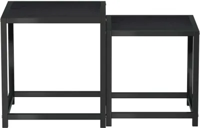 Produktbild von "Rabatt 2026"Beistelltische 2 er-set Moderne HOMMIE - für Eingang, Flur, Wohnzimmer - MDF Schwarz - Konsolentische GermanyMöbel20497