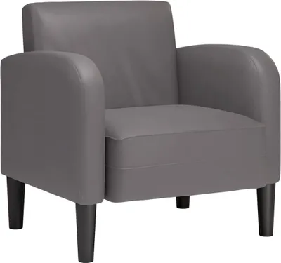 Image de vidaXL Fauteuil avec accoudoirs Gris 54 cm Similicuir