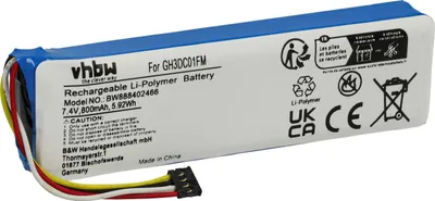 Produktbild von vhbw Akku Ersatz für Xiaomi GH3DC01FM für Videokamera Camcorder (800 mAh, 7,4 V, Li-Polymer)